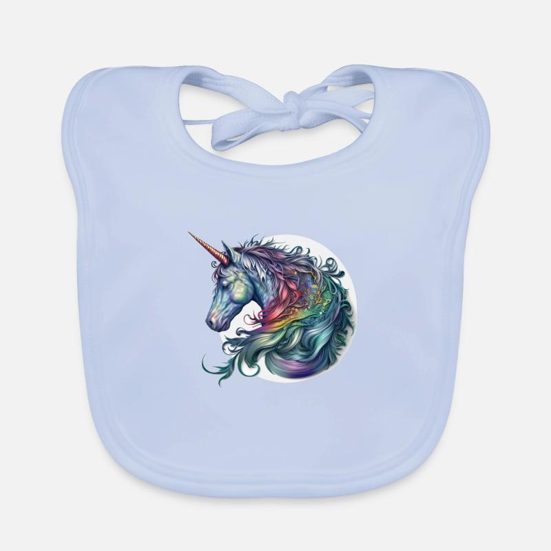 Einhorn Aquarell Baby Bio-Lätzchen