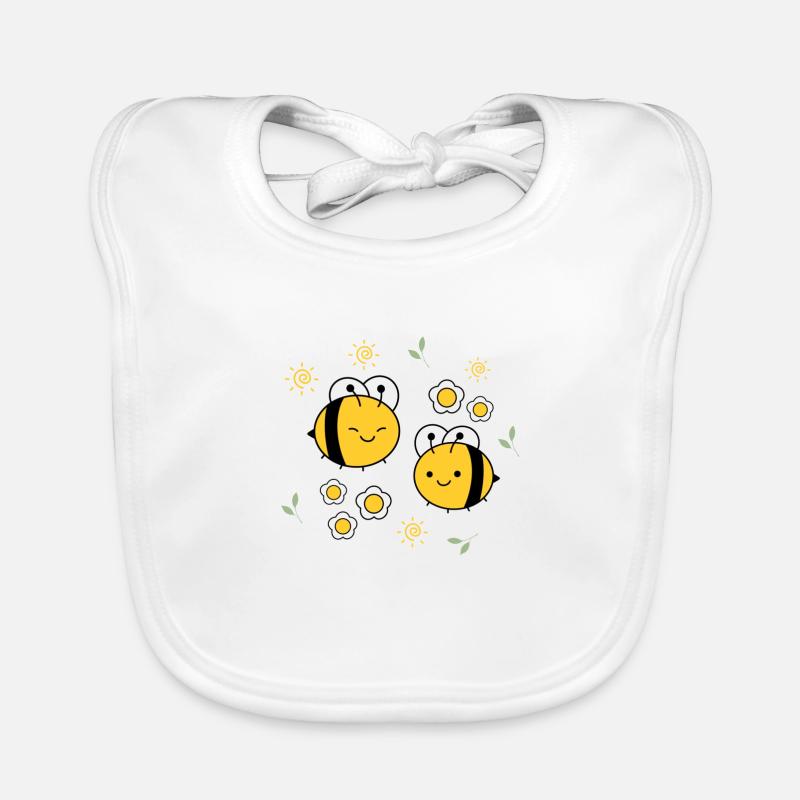 Paire d’abeilles Bavoir bio Bébé