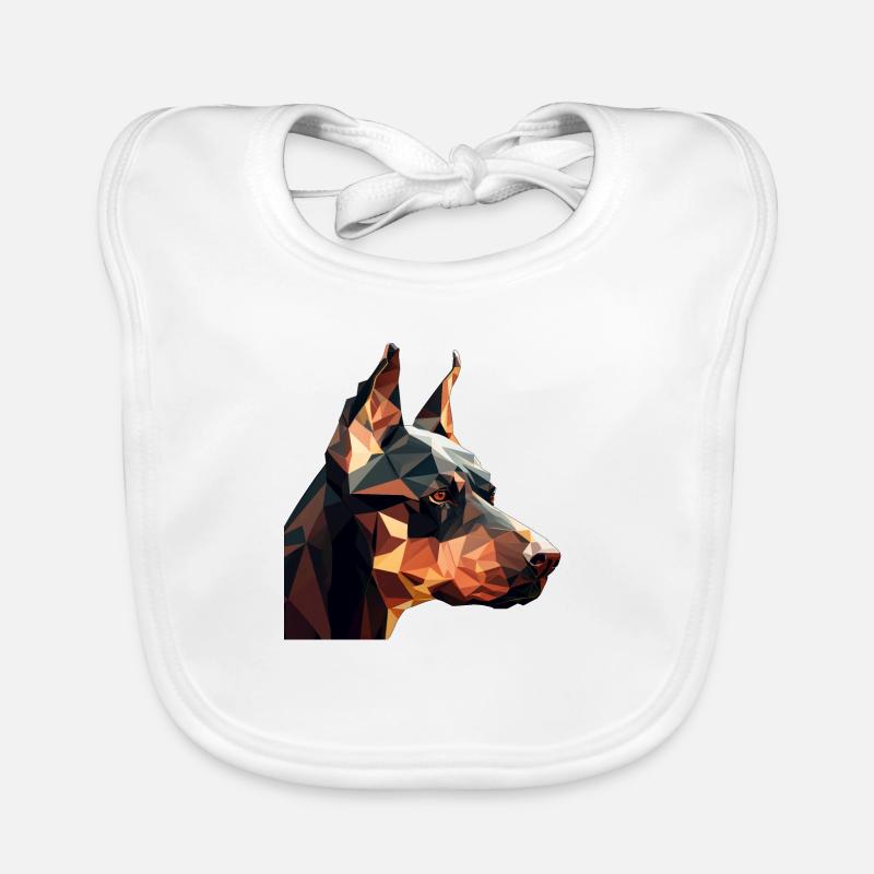 DOBERMANN - Baby Bio-Lätzchen - Weiß