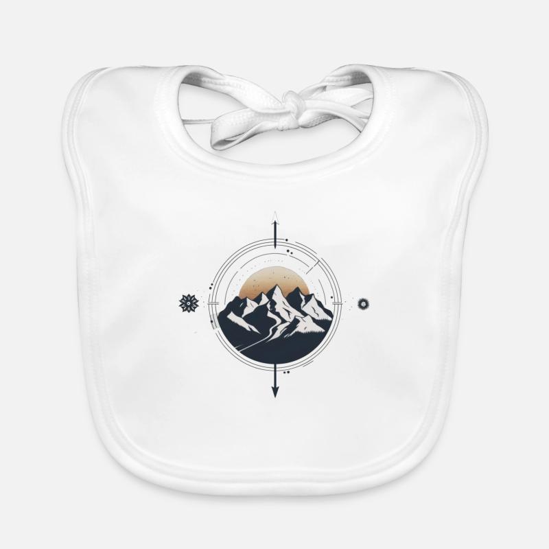 Mountain Compass Hike Organic Baby Bibs