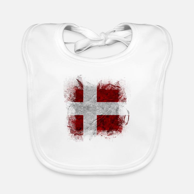 Danemark copenhague danois scandinave drapeau dansk Bavoir bio Bébé