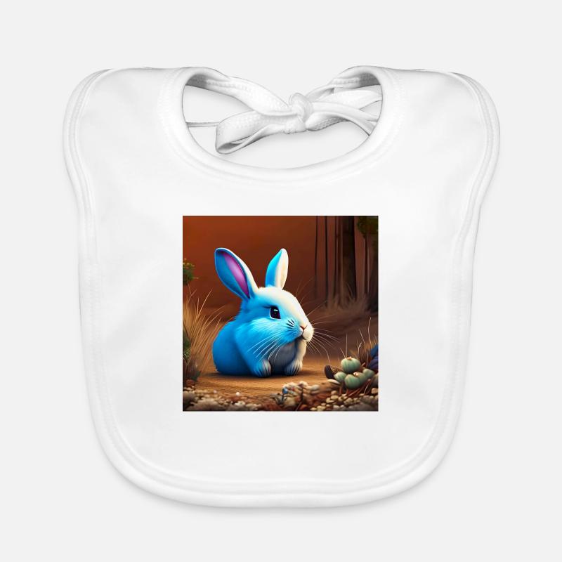 Lapin mignon dans la grotte Bavoir bio Bébé