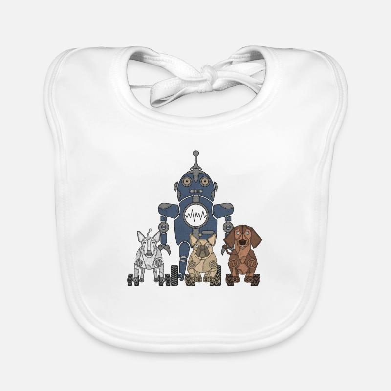 Robot Organic Baby Bibs