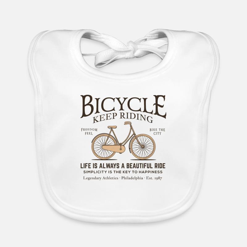 Retro Bicycle Baby Bio-Lätzchen