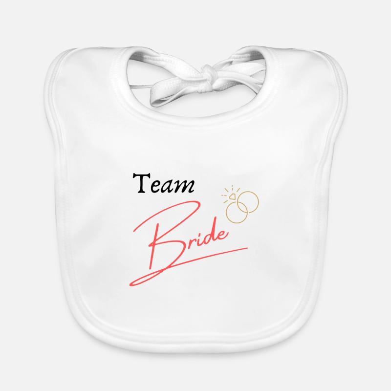 "Team Bride for Bachelorette Party" Organic Baby Bibs