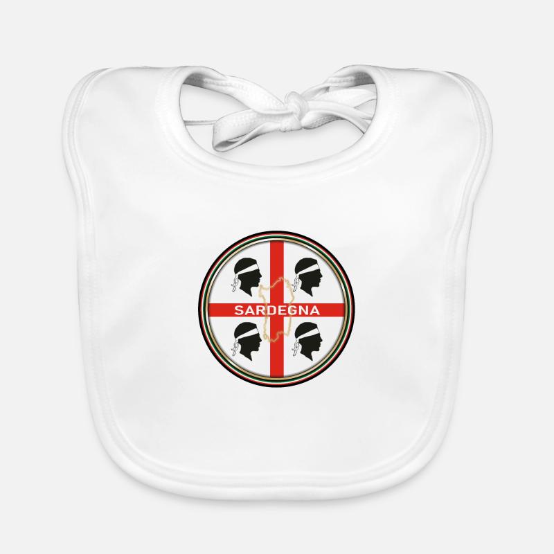 Emblem Sardiniens - Baby Bio-Lätzchen - Weiß