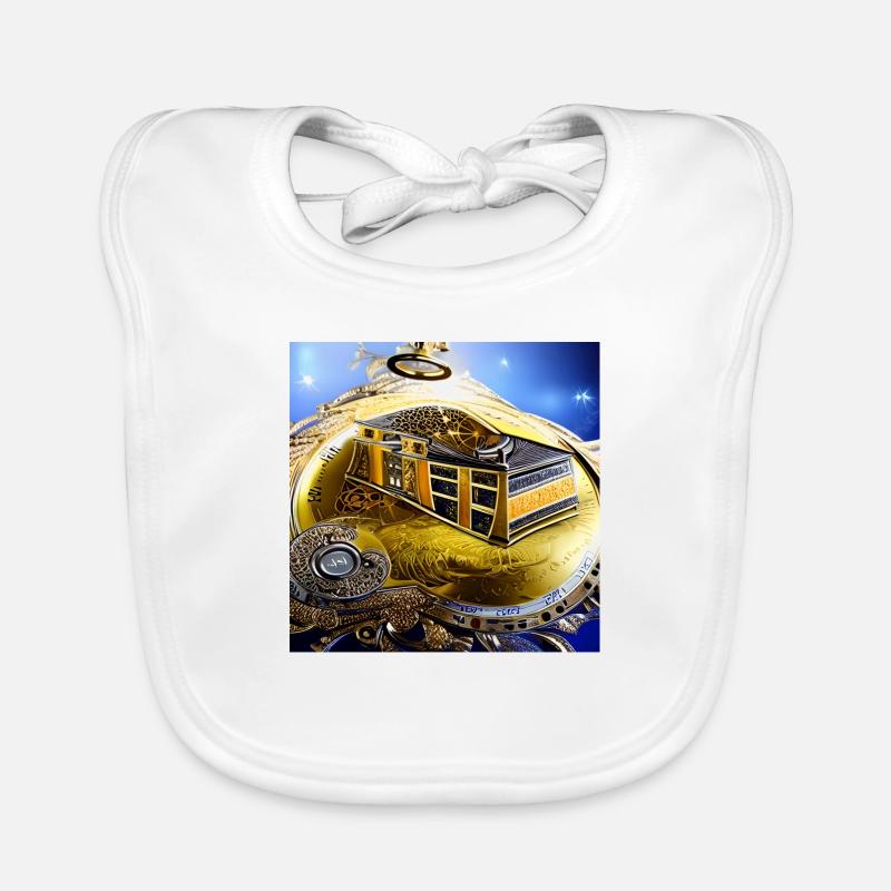 Clock abstraction Organic Baby Bibs
