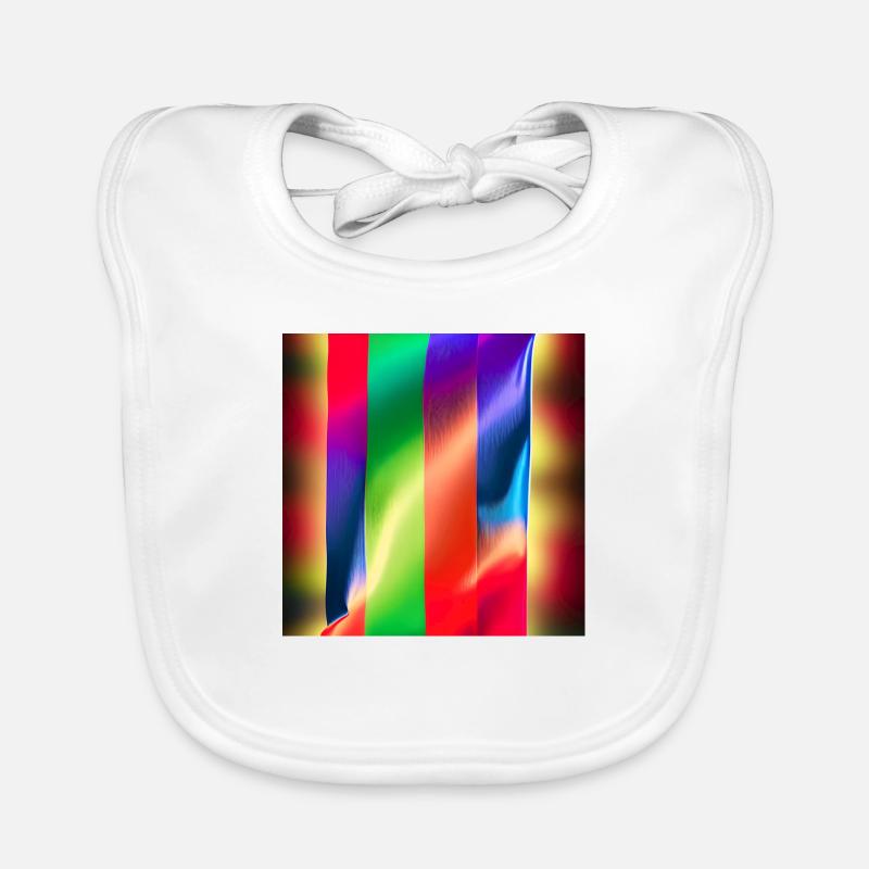 crazy vertical colors Organic Baby Bibs