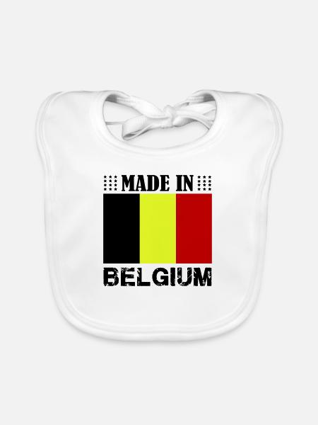 made in belgium - Baby Bio-Lätzchen - Weiß - Vorne