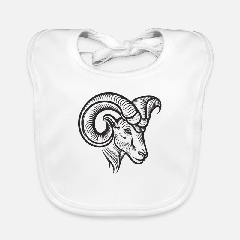 Ram's head Organic Baby Bibs