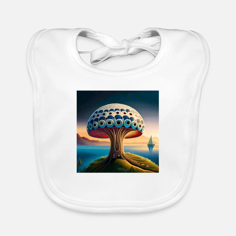 Mushroom comic Baby Bio-Lätzchen