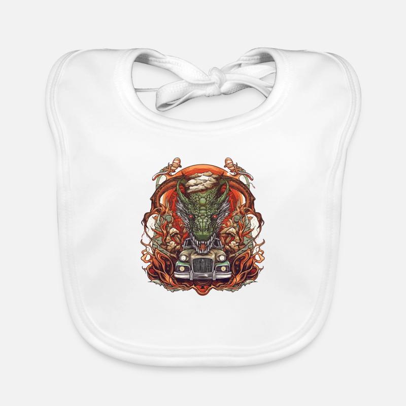 Drachen Auto Baby Bio-Lätzchen