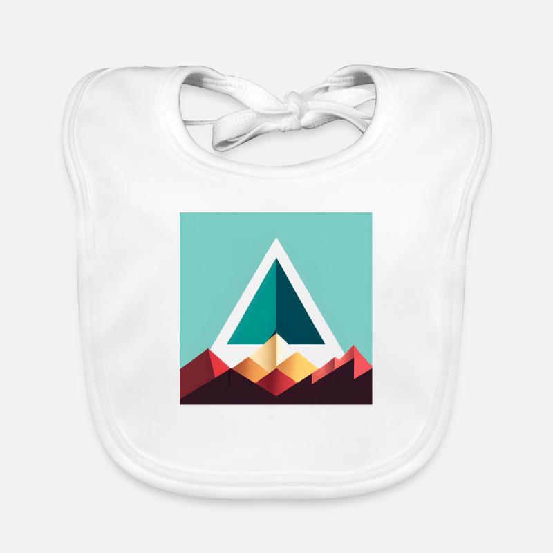 abstract triangle Organic Baby Bibs