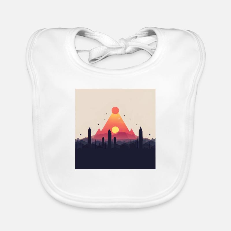 abstract pyramid Organic Baby Bibs