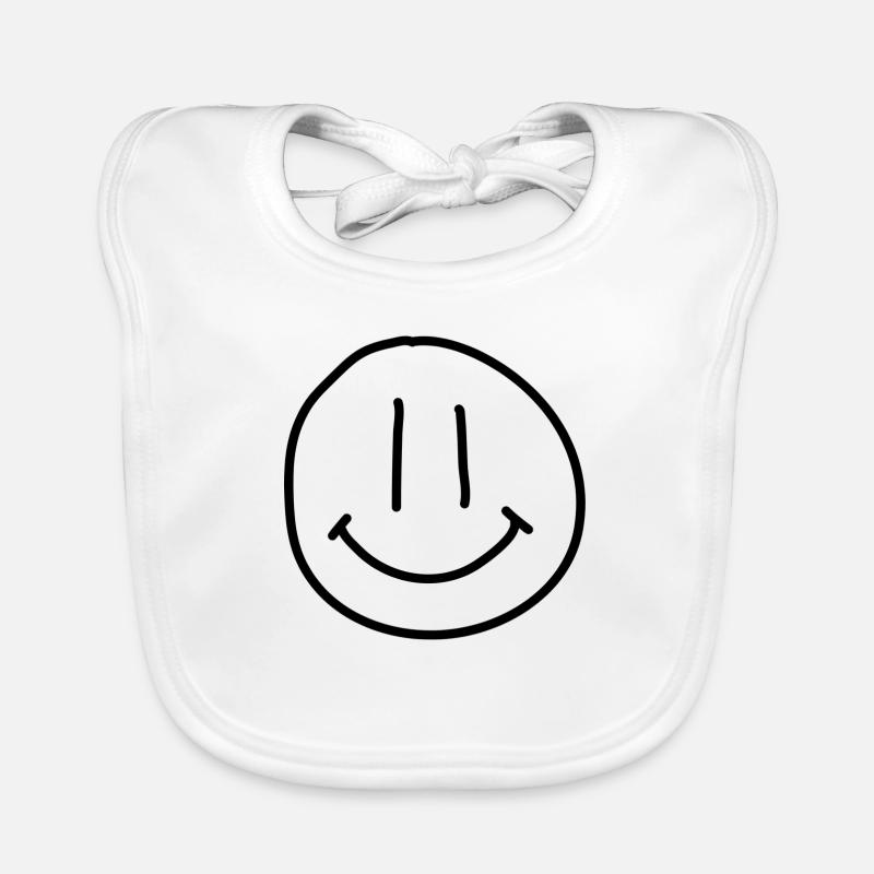 SOURIRE - Bavoir bio Bébé - blanc