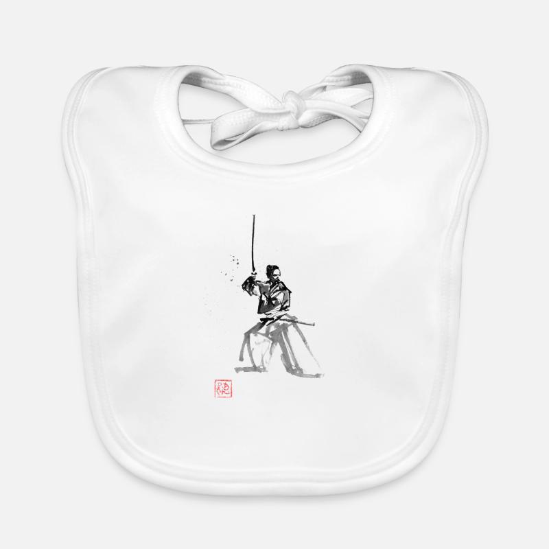 samurai en garde Bavoir bio Bébé