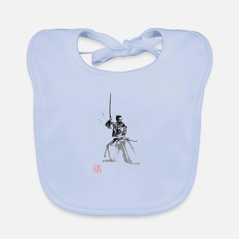 samurai en garde Bavoir bio Bébé