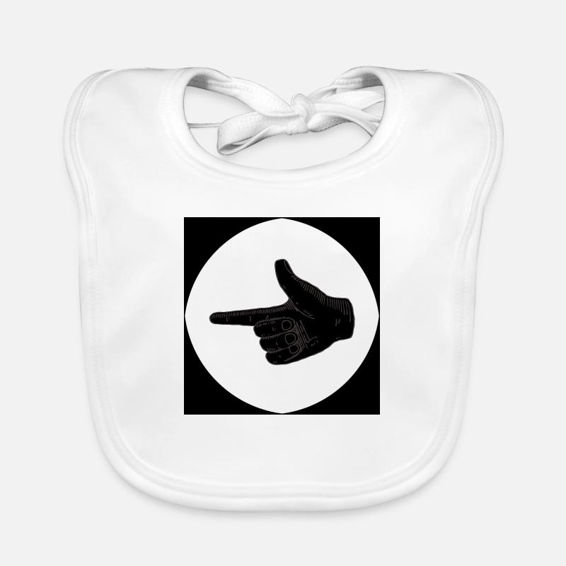 Transparenter Kreis mit schwarzen Rändern Baby Bio-Lätzchen