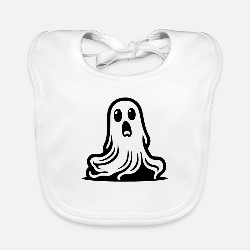 Ghost Ghosts Witching Hour Halloween Organic Baby Bibs