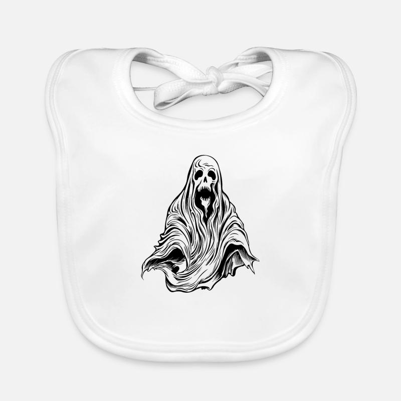 Ghost Ghosts Witching Hour Halloween Organic Baby Bibs