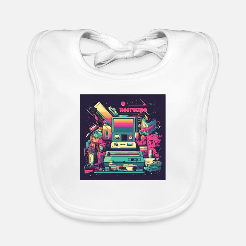 Rétro Tech Vibes Bavoir bio Bébé