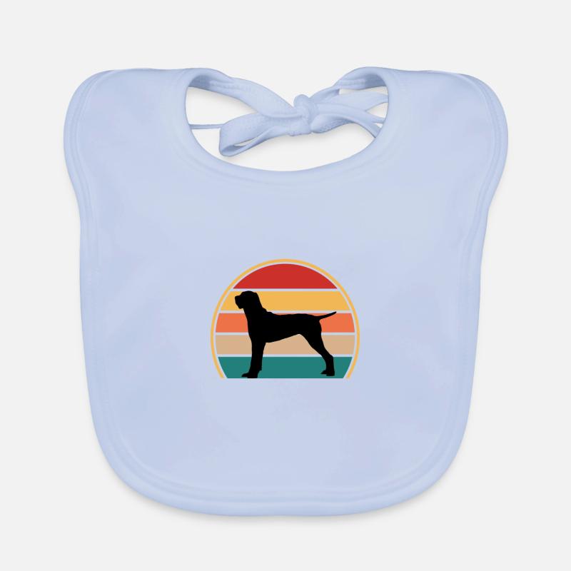 Ariege Pointer Dog Lover Silhouette Vintage Sunset Organic Baby Bibs