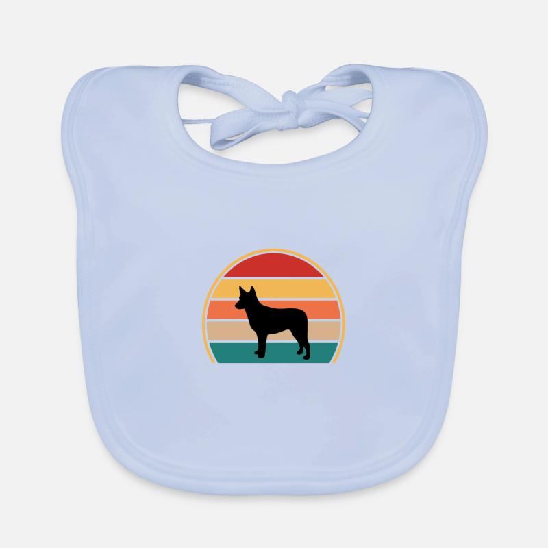 Australischer Stumpy Tail Cattle Dog Silhouette Baby Bio-Lätzchen