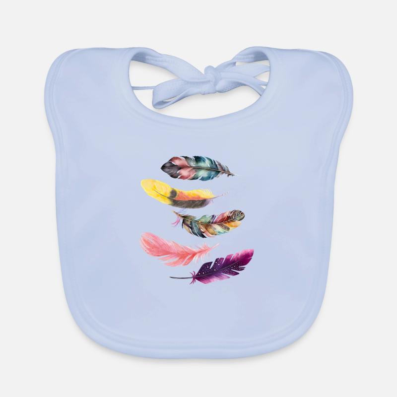 Feathers Organic Baby Bibs