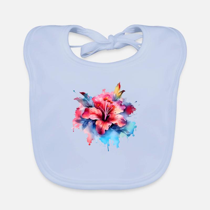 Élégance florale Bavoir bio Bébé