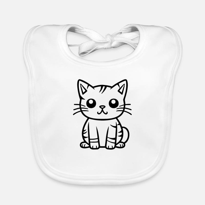Chat chaton chaton dame Bavoir bio Bébé