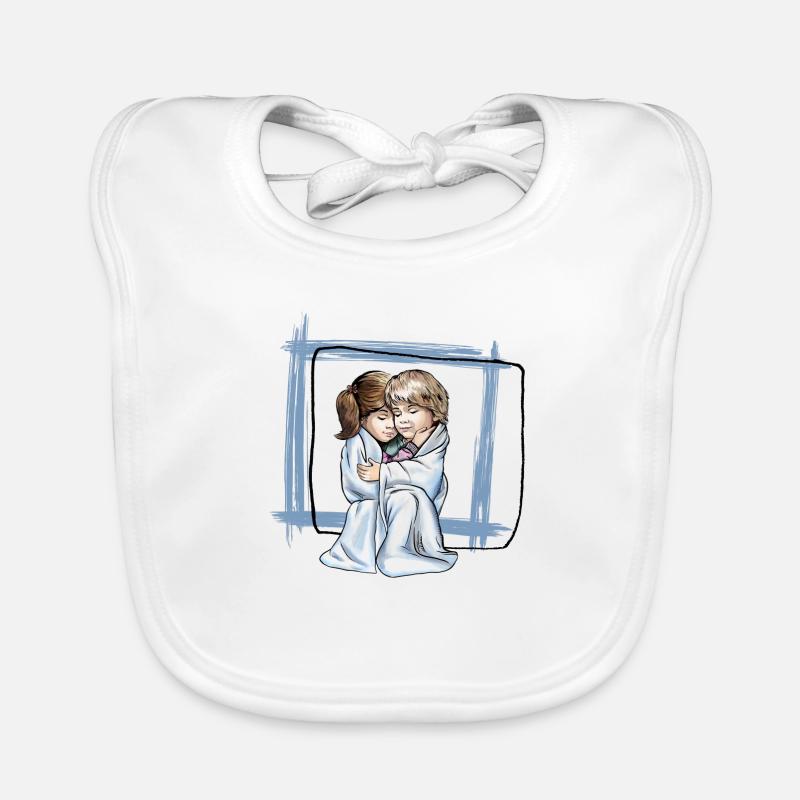 câliner - Bavoir bio Bébé - blanc