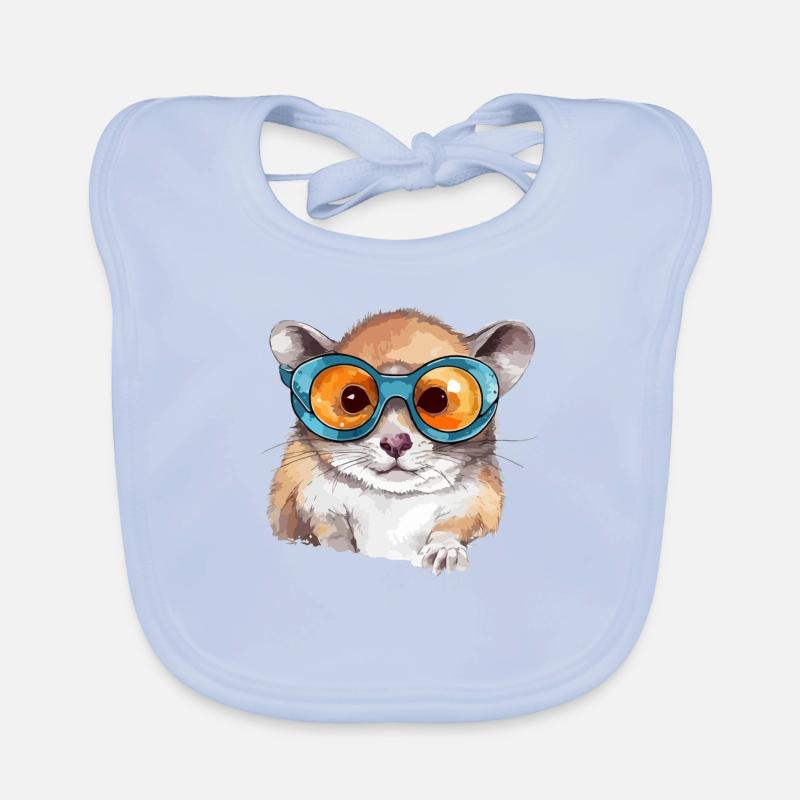 Tak l'écureuil à lunettes Bavoir bio Bébé