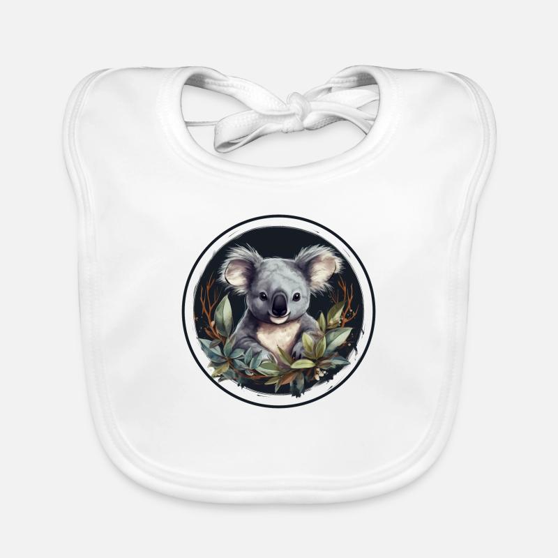 Cute koala Organic Baby Bibs
