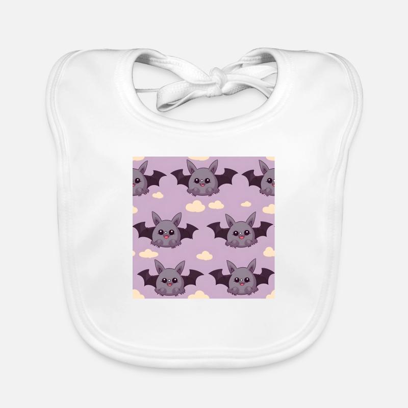 Comic Bat Adventures: Cute Bats Organic Baby Bibs