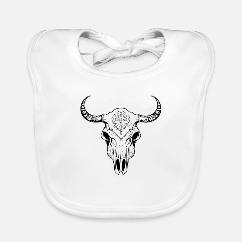 Crâne de vache Boho Bavoir bio Bébé