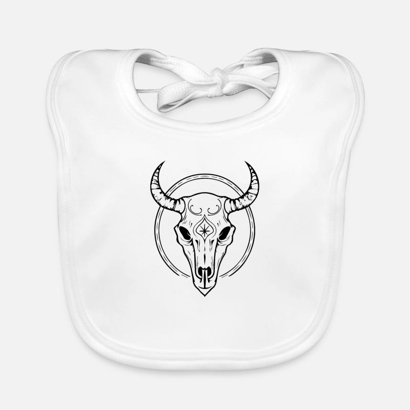 Cow Skull Boho Organic Baby Bibs