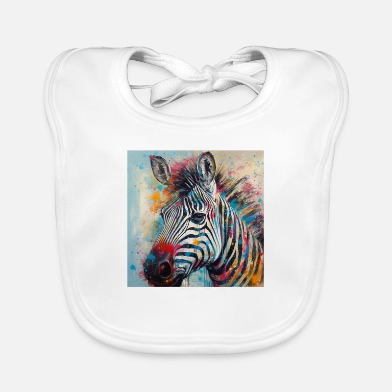 Modern & Colourful Zebra Wall Art by Bodhi Organic Baby Bibs