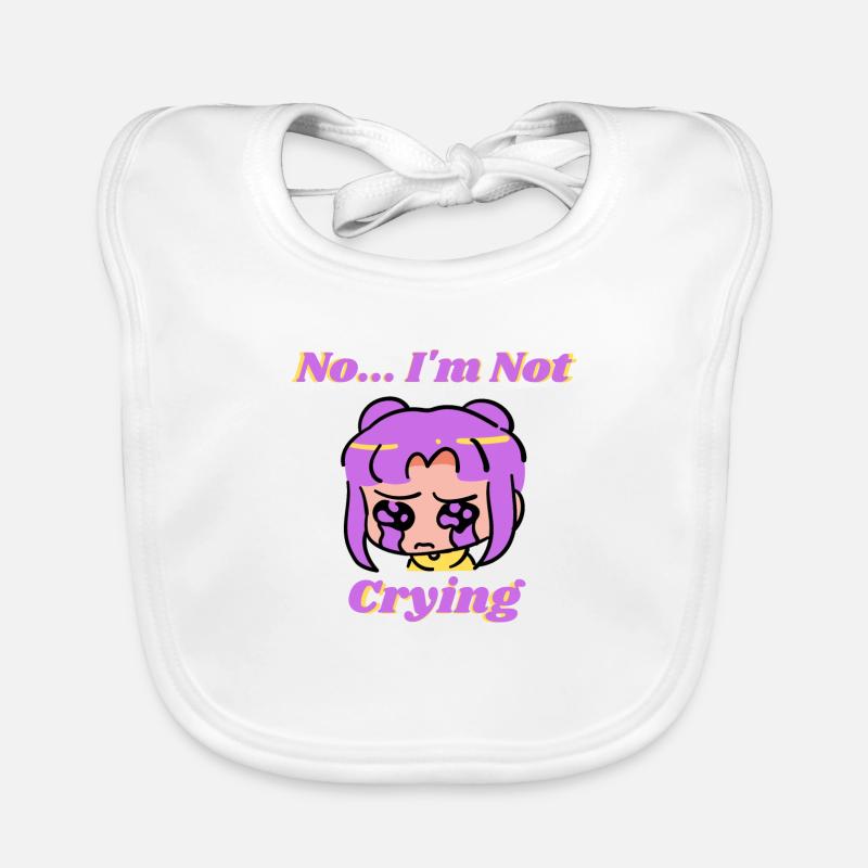 Non je ne pleure pas - Violet/Jaune Bavoir bio Bébé