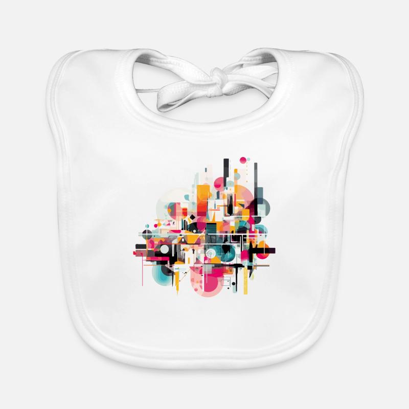 Urban abstraction Organic Baby Bibs