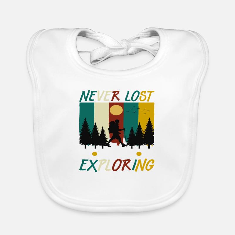 Never Lost always Exploring Organic Baby Bibs