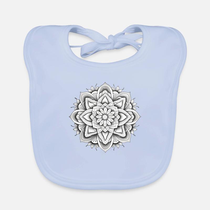 Mandala Blume Baby Bio-Lätzchen