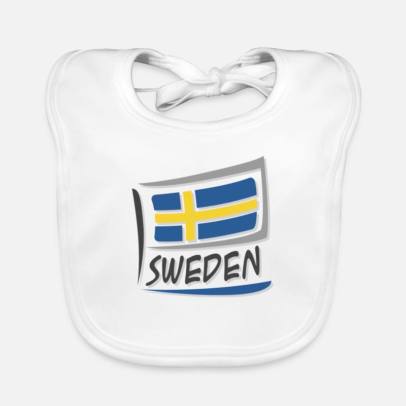 Drapeau de la Suède Bavoir bio Bébé