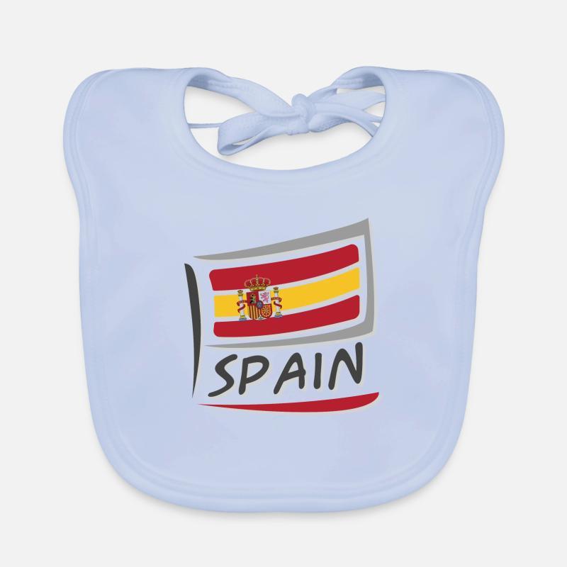 Drapeau de l’Espagne Bavoir bio Bébé