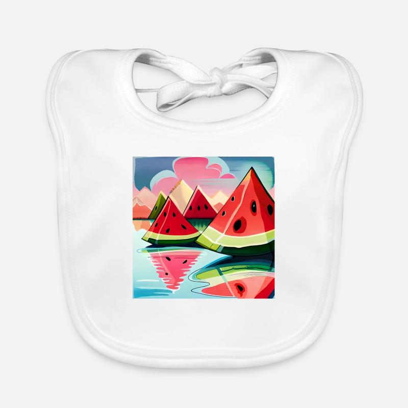 Melon Montagne de pastèque Montagne de pastèque Bavoir bio Bébé