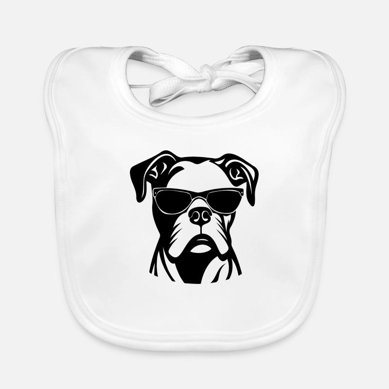 Races de chiens boxers Bavoir bio Bébé