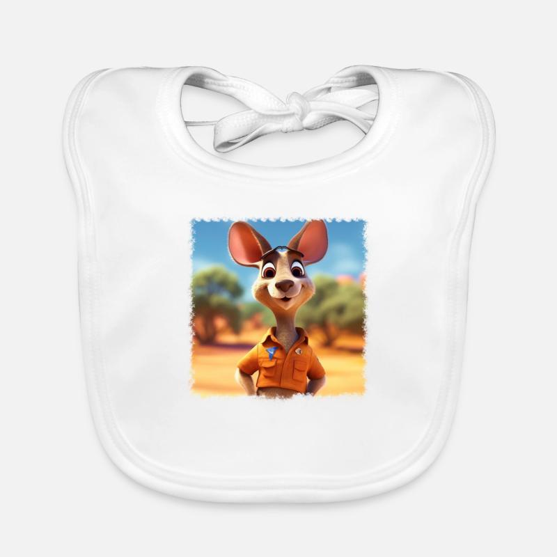 Süßes Känguru Baby Bio-Lätzchen