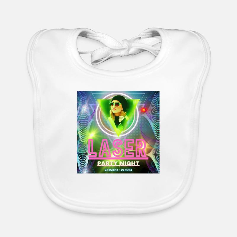 Laser Party Night Baby Bio-Lätzchen