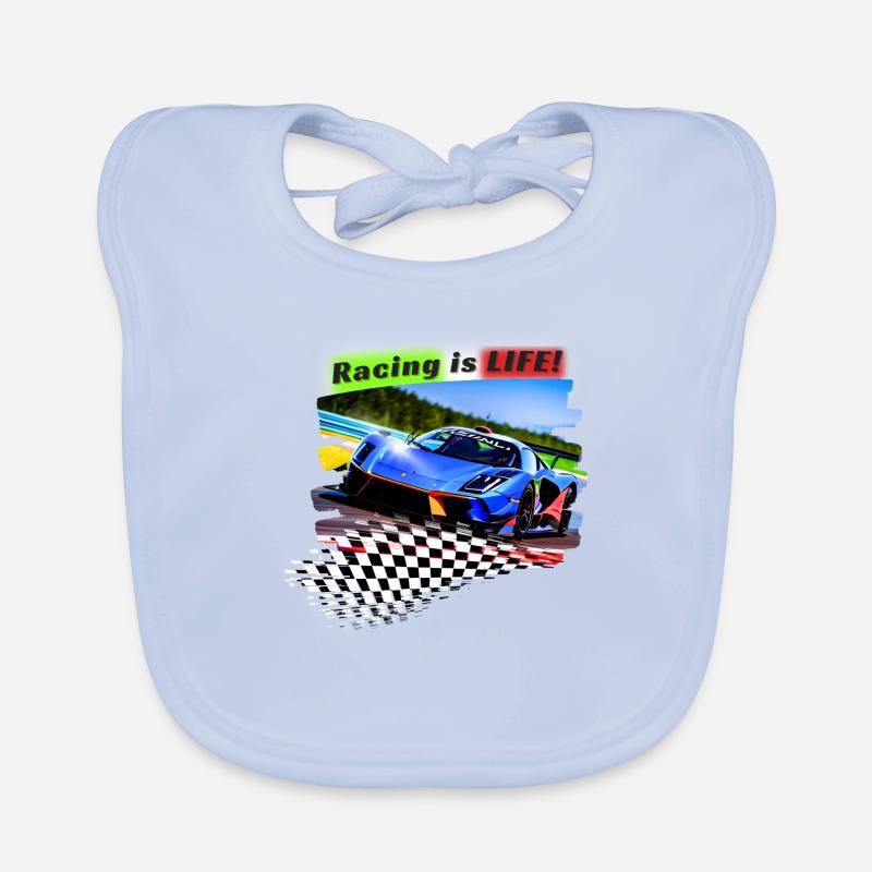 LA COURSE, C’EST LA VIE! Bavoir bio Bébé