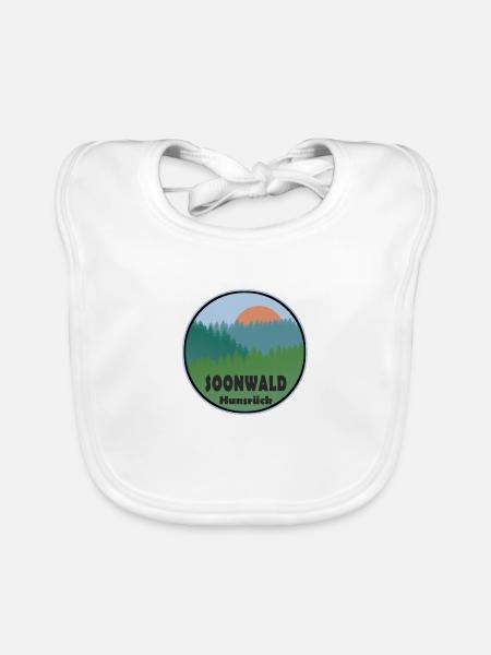Soonwald Hunsrück - Baby Bio-Lätzchen - Weiß - Vorne