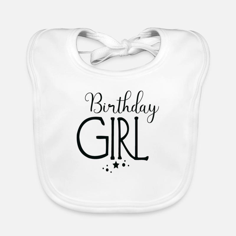 Fille d’anniversaire Bavoir bio Bébé